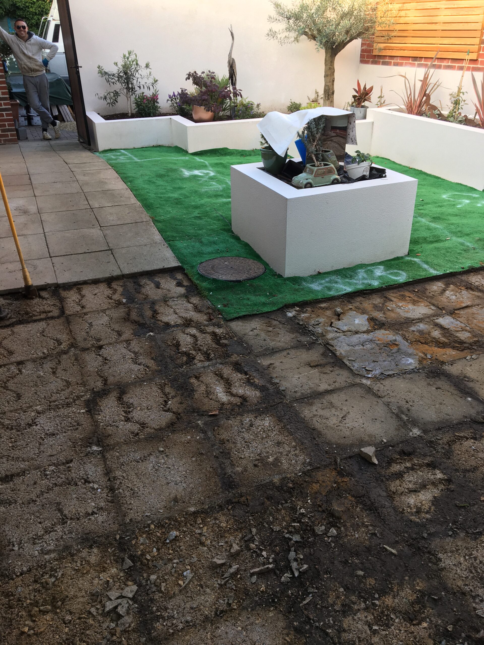 Porcelain Patio Winchester before
